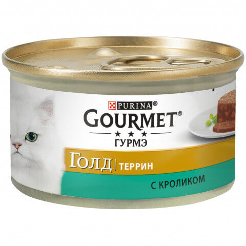 Gourmet Gold влажный корм для кошек Кролик по-французски 85гр консервы