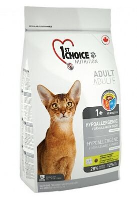 1`st Choice 1&#039;st Choice Hypoallergenic сухой беззерновой корм для кошек Утка+Картофель 350гр