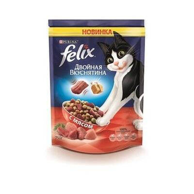 Felix сухой корм для кошек Двойная вкуснятина с мясом 1.5кг АКЦИЯ!