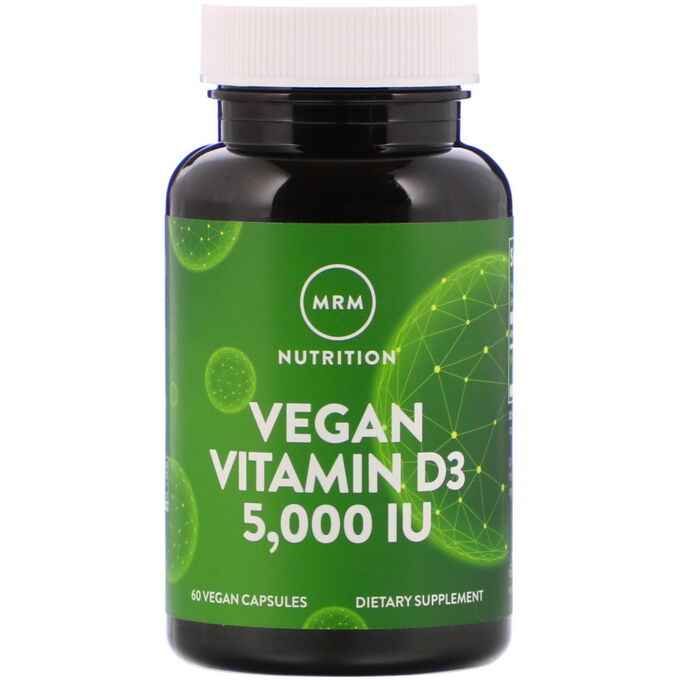 MRM, Веганский витамин D3, 5000 МЕ, 60 веганских капсул