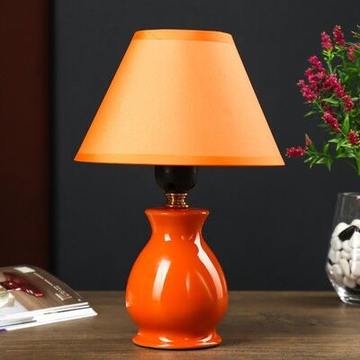 Настольная лампа 7004 1х60W E27 оранжевый 18х25 см