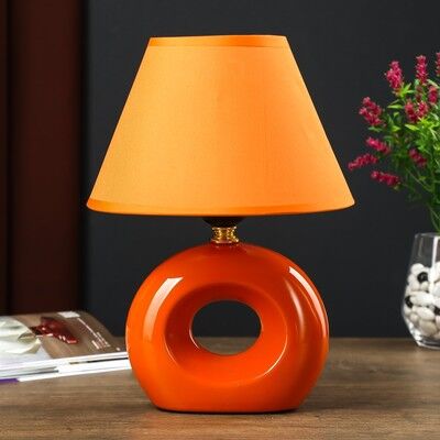 Настольная лампа 6104 1х60W E27 оранжевый 20х28 см