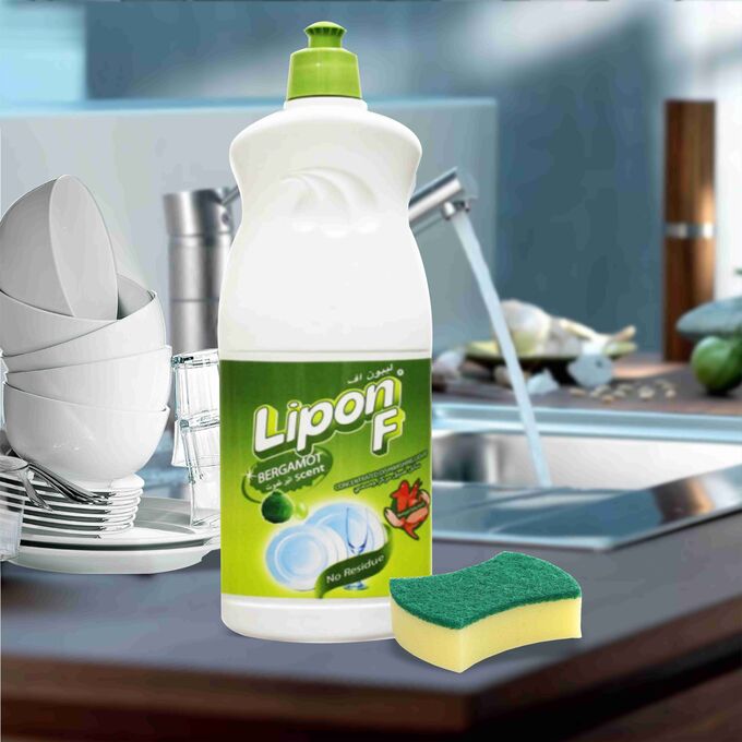 LION &quot;Lipon&quot; Средство для мытья посуды  500мл (пуш-пул)  Бергамот