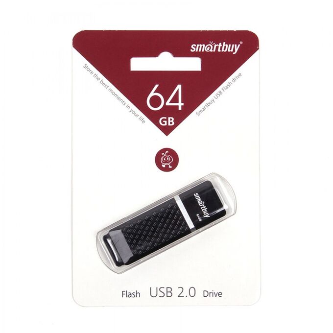 Флэш диск 64 GB USB Smart buy Quartz черный. К/Ф USB 64gb SMARTBUY Quartz Series Black.