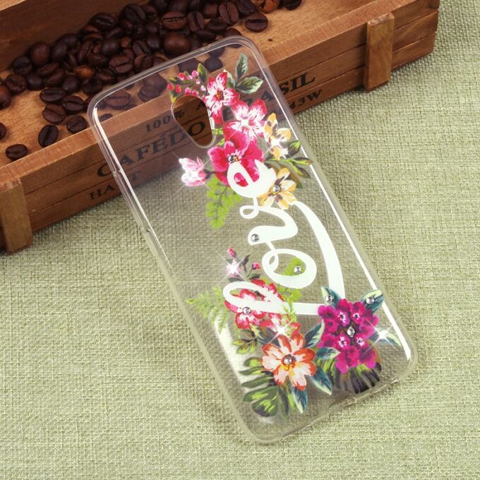 Силиконовый чехол с цветами для Meizu MX6, арт. 009617