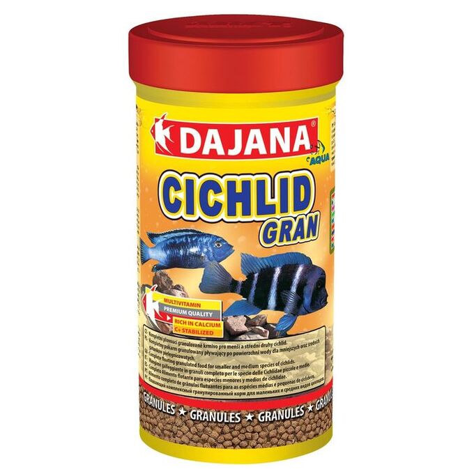 Корм Dajana Pet Cichid gran для цихлид, гранулы, 100 мл.