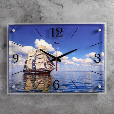 Часы настенные, серия: Море, &quot;Корабль&quot;, 40х56 см