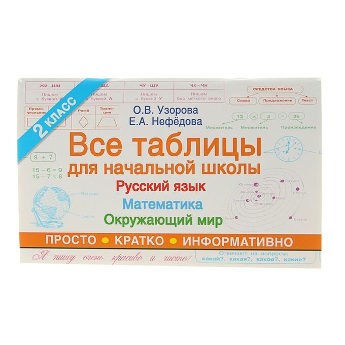 Издательство АСТ Все таблицы для начальной школы 2 класс: русский язык, математика, окружающий мир. Узорова О. В., Нефёдова Е. А.