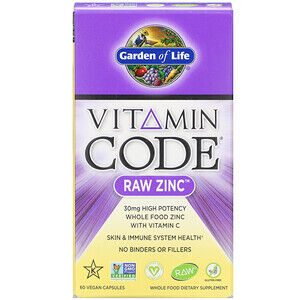 Garden of Life, Vitamin Code, RAW Zinc, 60 Vegan Cap