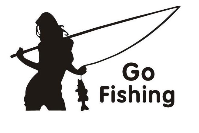 Наклейка &quot;Иди на рыбалку&quot;