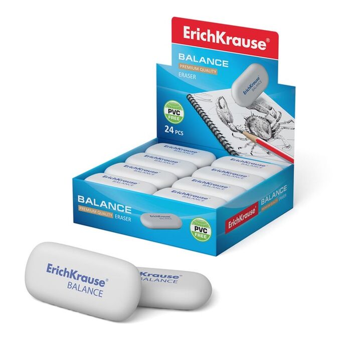 ERICH KRAUSE Ластик ErichKrause Balance Mini, 40 х 22 х 12 мм, мягкий, гипоаллергенный