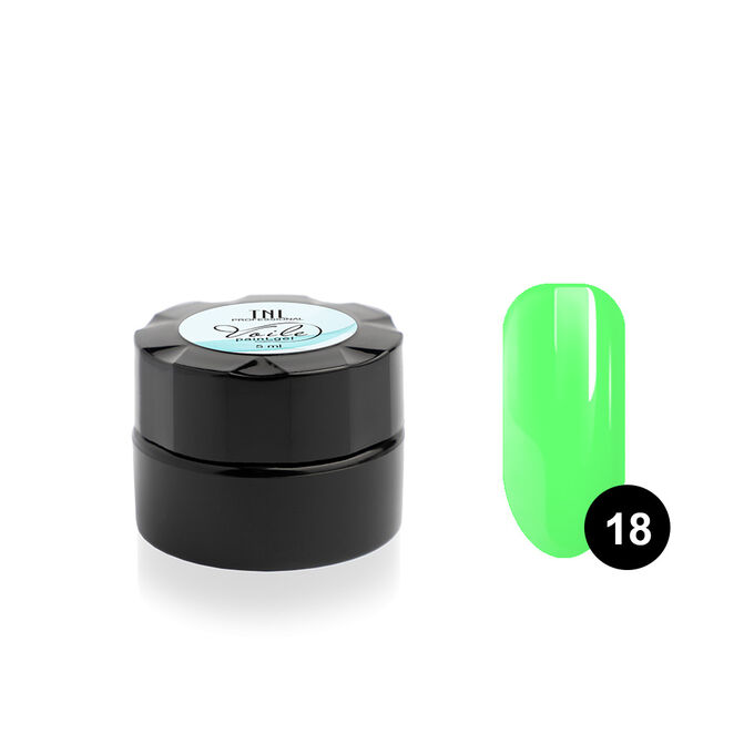 TNL Professional Гель-краска для тонких линий TNL Voile №18 паутинка (зеленый неон), 6 мл.