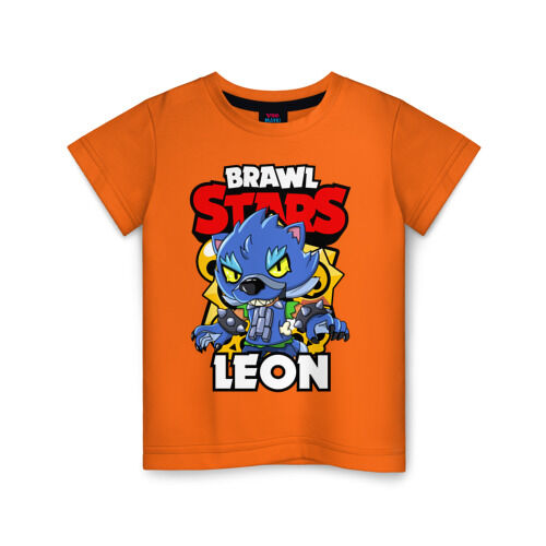 Детская футболка хлопок «BRAWL STARS WEREWOLF LEON»