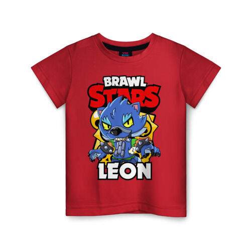 Детская футболка хлопок «BRAWL STARS WEREWOLF LEON»