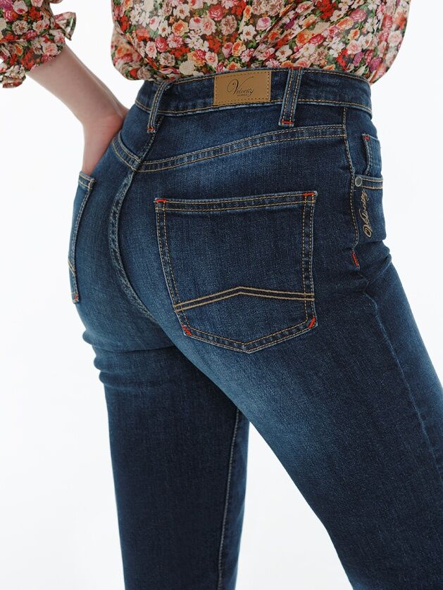 Женские джинсы арт. LKV005-1 синий