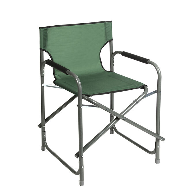 Кресло KUTBERT, В80*Ш55*Г50, складное, подлокотн., стальн. каркас, до 110 кг, цв.зелен.(1813)(41-015