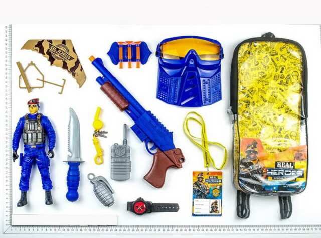 Игровой набор JUNFA военный в рюкзачке, 17 предметов198