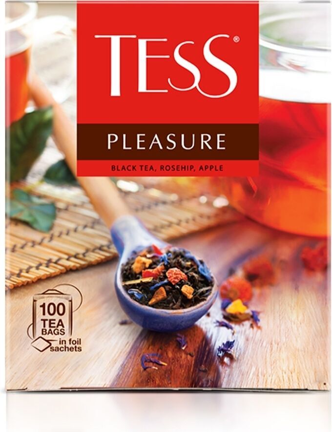 Чай Тесс Pleasure black tea 1,5г 1/100/9, шт
