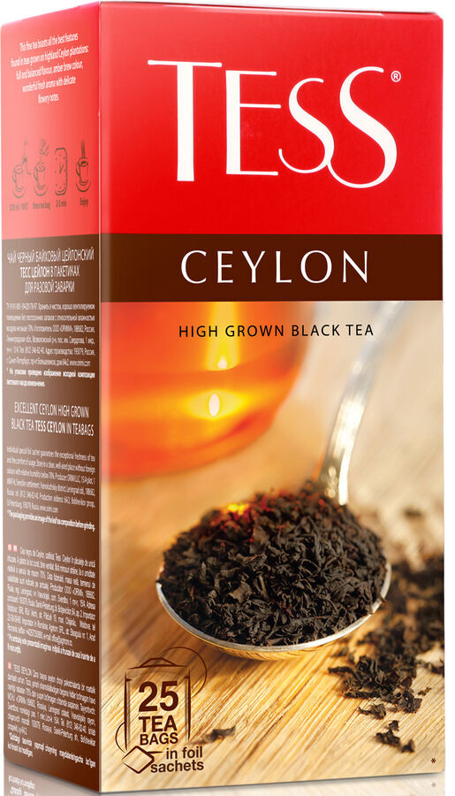 Чай Тесс Ceylon black tea 2г 1/25/10, шт