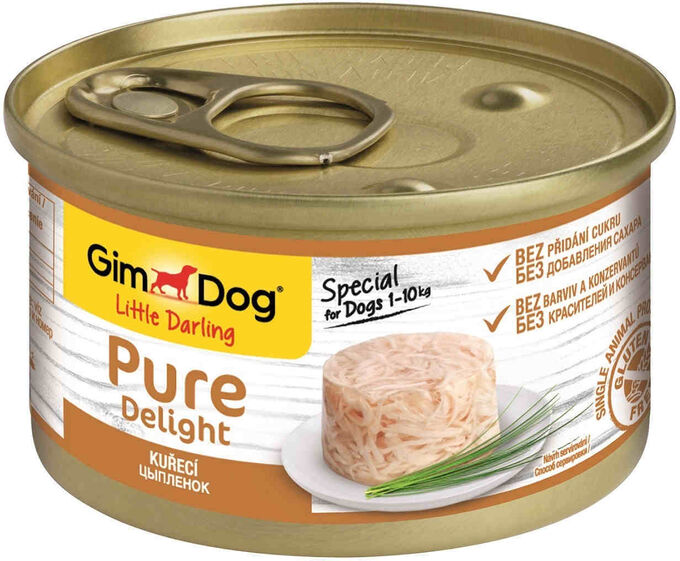 GIMBORN GimDog Pure Delight консервы для собак из цыпленка 85 г