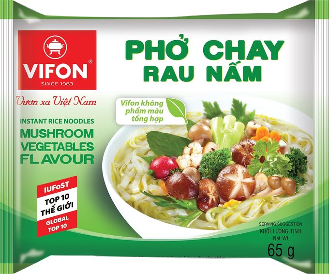 Рисовая лапша &quot;PHO RAU NAM&quot; (широкая) со вкусом грибов и овощей по-Вьетнамски 65 гр. ТМ  VIFON