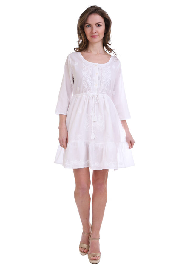 Платье-туника (хлопок) с вышивкой №19-022 L(48)