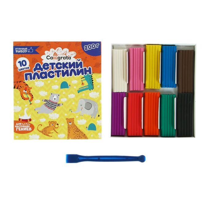 Пластилин Calligrata, 10 цветов, 200 г | Пластилин, Полимерная глина ...