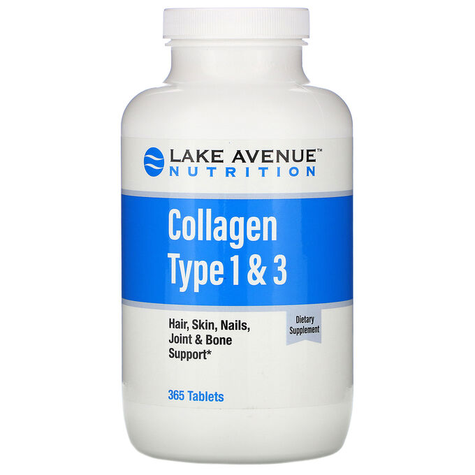 Lake Avenue Nutrition, Гидролизованный коллаген 1 и 3 типов, 1000 мг, 365 таблеток