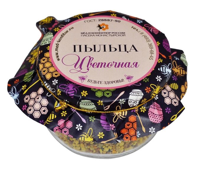 Мёд и конфитюр России Пыльца цветочная 130 гр в стекле