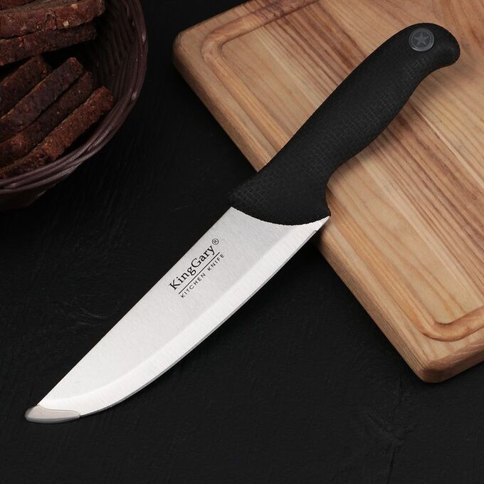 СИМА-ЛЕНД Нож кухонный «Верон», лезвие 18 см, ручка soft-touch, цвет чёрный