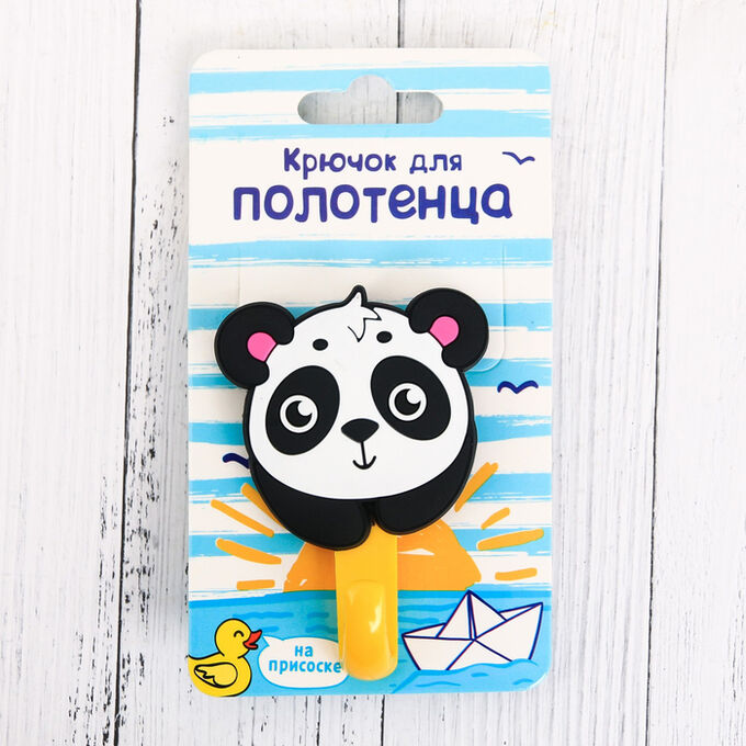 Крючок для полотенца «Панда», 9 х 5 см