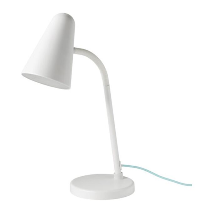 IKEA Настольная лампа FUBBLA 1x3,4Вт LED белый 14x40см