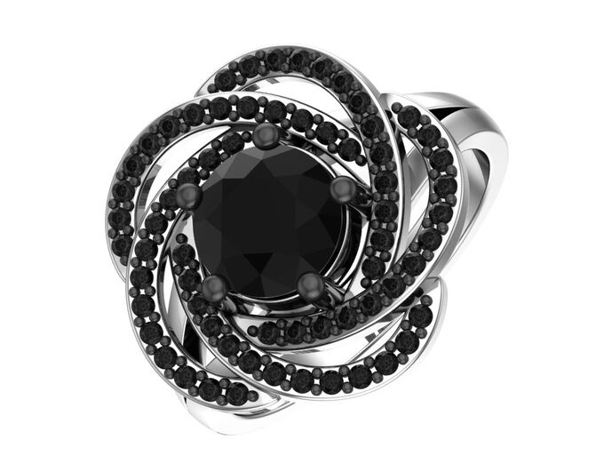 Кольцо из серебра с кварцем синт. 1100771-04435