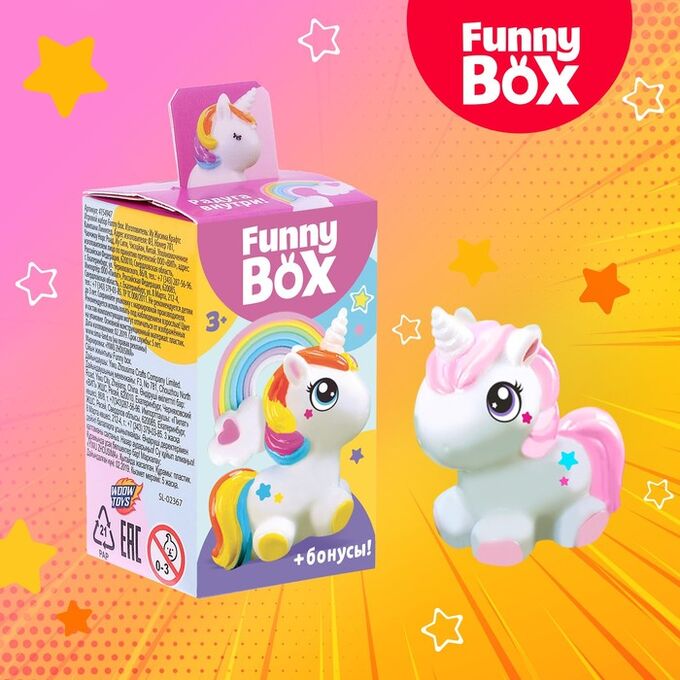 WOW TOYS Набор для детей Funny Box «Пони», набор: радуга, инструкция, наклейки, МИКС