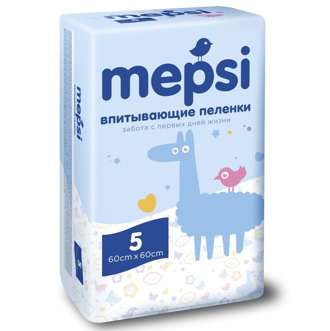 Пеленки детские впитывающие Mepsi 60х60 №5 шт/уп.N