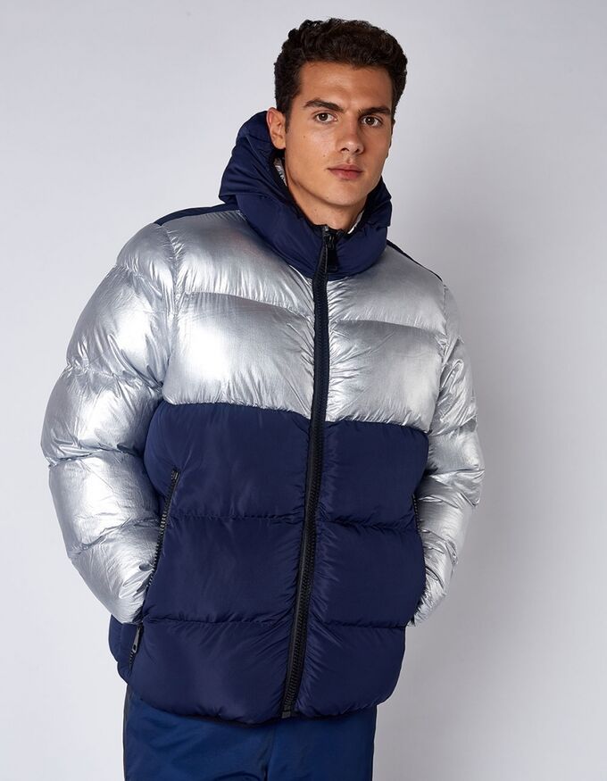 M08202FS-ND182 Куртка утепленная мужская (синий/серебро), XL, шт