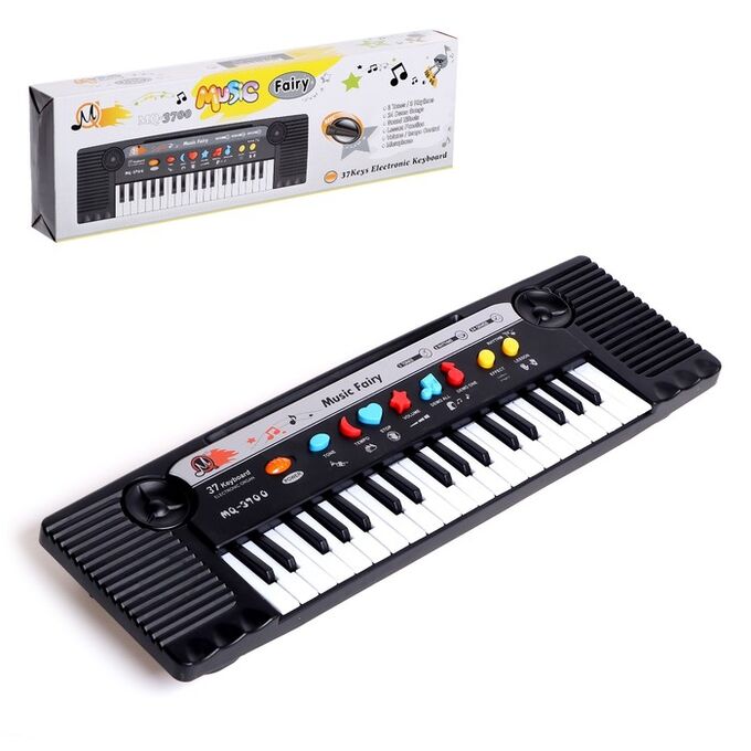 Синтезатор «Играем», с микрофоном, 37 клавиш, работает от батареек