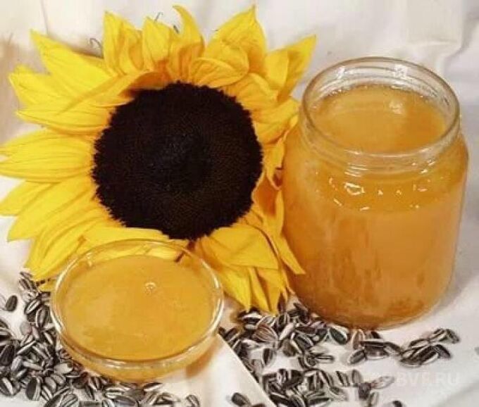 Мёд натуральный с семенами подсолнечника