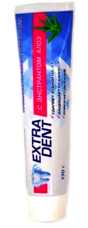 Зубная паста Extra Dent с экстрактом алоэ, 170 гр
