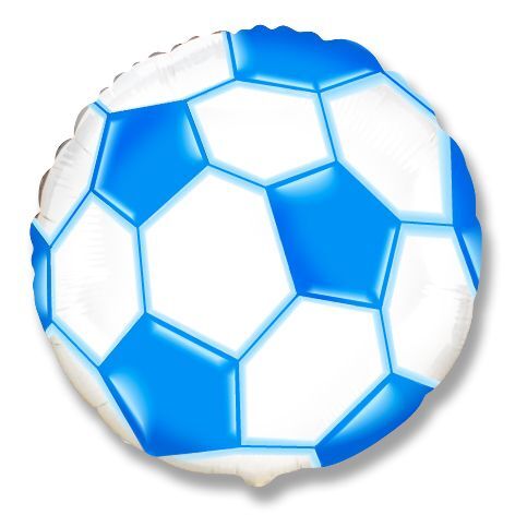 Flexmetal 401506A Шар-круг, фольга, 18&quot;/46 см, &quot;Мяч футбольный&quot;, синий (FM)