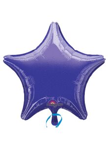 1204-0049 Шар-звезда 18&quot;/46 см, фольга, фиолетовый (AN)