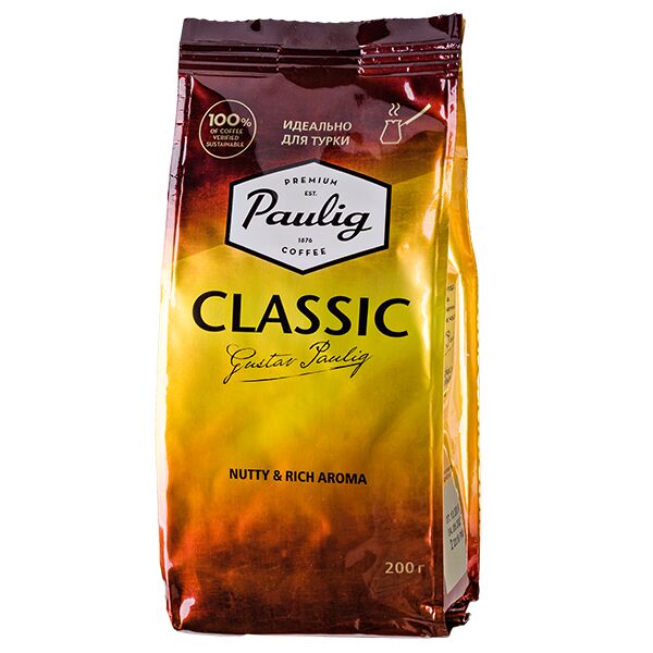 Кофе PAULIG CLASSIC идеально для турки 200 г молотый 1 уп.х 12 шт.