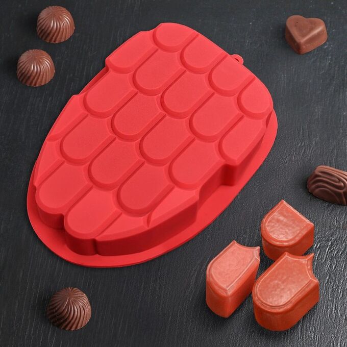 Форма для льда и шоколада «Малина», 22 ячейки, 17-11,5-2,8 см, цвет МИКС