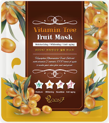 Boon7 Vitamine Tree Fruit Mask Тканевая маска с витаминами,