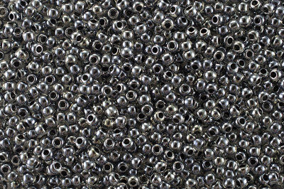 Бисер японский TOHO круглый 11/0 #0344 хрусталь/темно-серый, окрашенный изнутри, 10 грамм