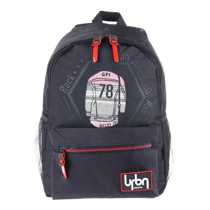 Рюкзак молодежный deVENTE, 44 х 31 х 20 см, Urban, цвет черный