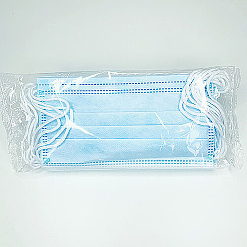 Маска защитная трехслойная, голубая, 20шт(упаковка)