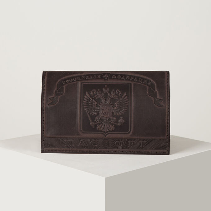 Обложка для паспорта, герб, цвет коричневый 3617631