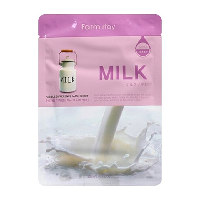 FARM STAY Тканевая маска с молочными протеинами Visible Difference Mask Sheet Milk