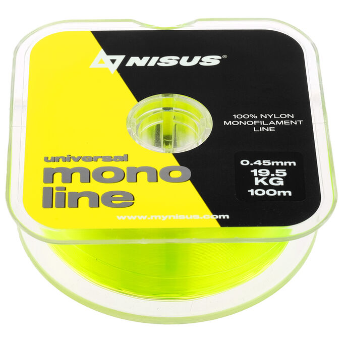 Леска NISUS MONOLINE Fluorescent Yellow 0,45 мм/100 м